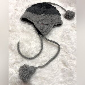Wool Sherpa Hat Knit Beanie Earflaps Ski Cap Nepal